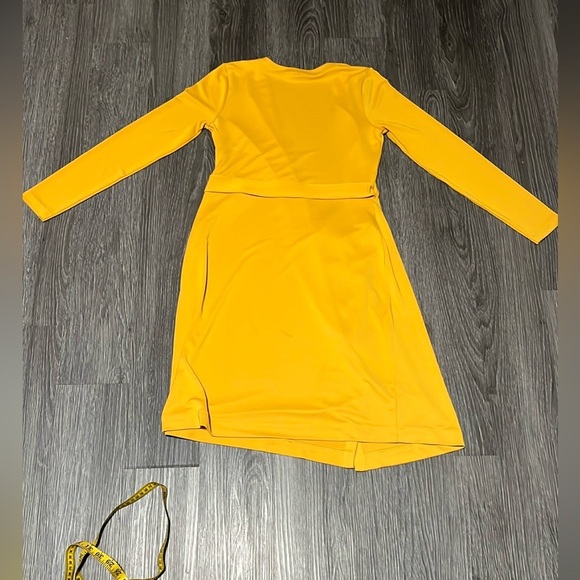 Ann Taylor Gold Asymmetrical Wrap Cocktail Dress - Picture 9 of 10